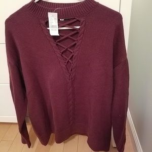 NWT Kendall &Kylie sweater with cutout neck
